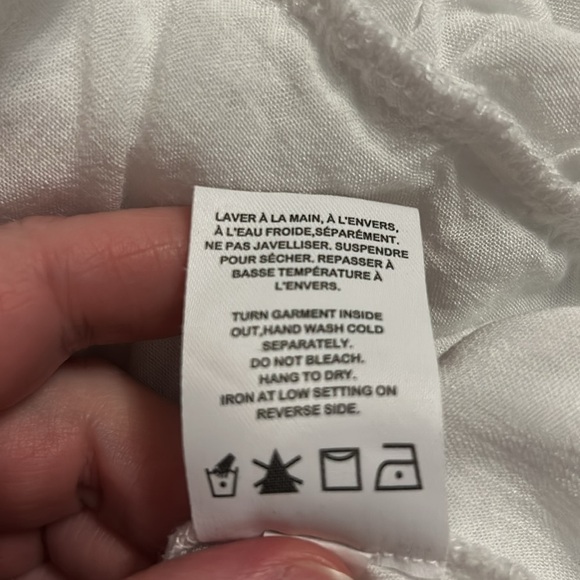 Off-Shoulder, White, Lacey Crop Top with Puffy Sleeves, Sz S - Picture 6 of 7